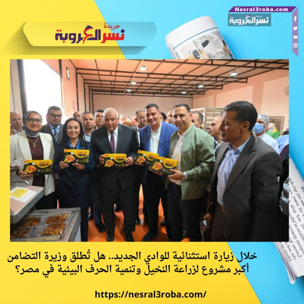 خلال زيارة استثنائية للوادي الجديد.. هل تُطلق وزيرة التضامن أكبر مشروع لزراعة النخيل وتنمية الحرف البيئية في مصر؟ 25 خلال زيارة استثنائية للوادي الجديد.. هل تُطلق وزيرة التضامن أكبر مشروع لزراعة النخيل وتنمية الحرف البيئية في مصر؟