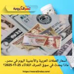 أسعار العملات العربية والأجنبية اليوم في مصر.. ماذا يحدث في سوق الصرف الثلاثاء 25-11-2025؟
