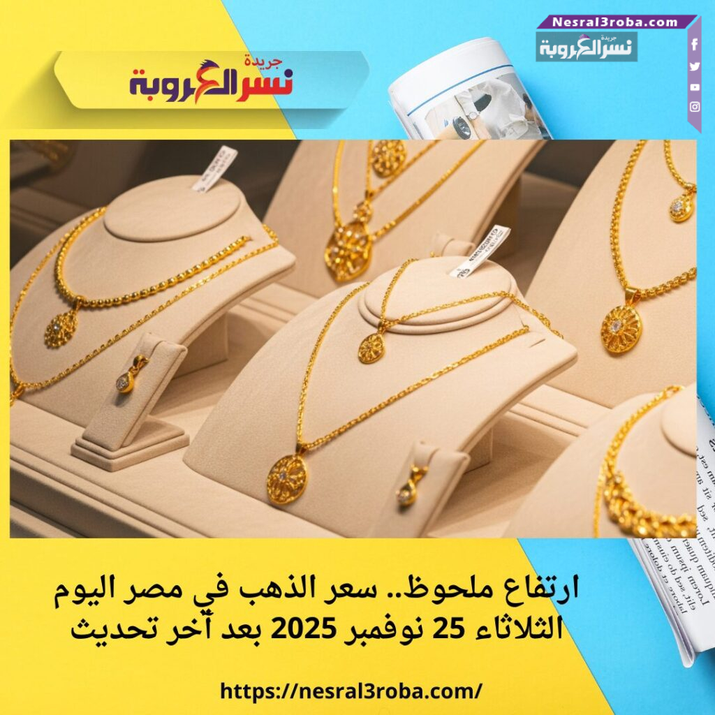 ارتفاع ملحوظ.. سعر الذهب في مصر اليوم الثلاثاء 25 نوفمبر 2025 بعد آخر تحديث