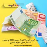 سعر اليورو اليوم الإثنين 1 ديسمبر 2025 في مصر.. استقرار مقابل الجنيه المصري