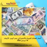 أسعار العملات العربية والأجنبية في مصر اليوم.. الأربعاء 10 ديسمبر 2025