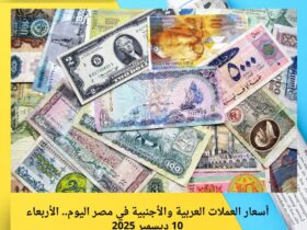 أسعار العملات العربية والأجنبية في مصر اليوم.. الأربعاء 10 ديسمبر 2025 33 أسعار العملات العربية والأجنبية في مصر اليوم.. الأربعاء 10 ديسمبر 2025