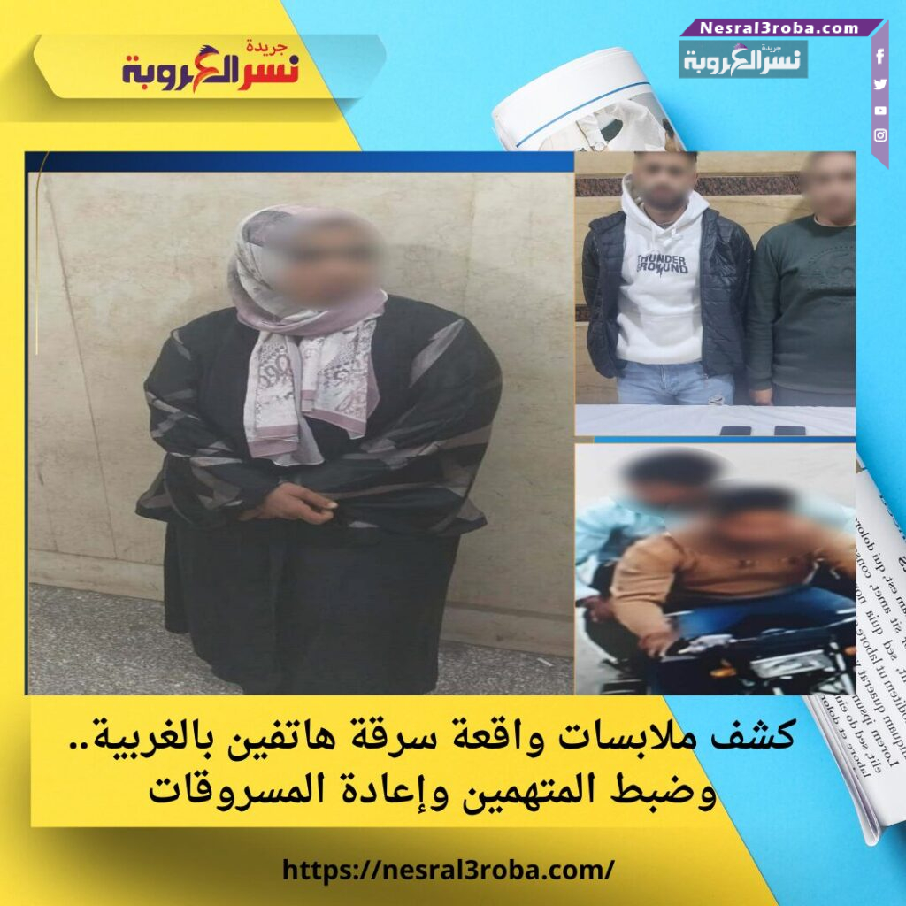 كشف ملابسات واقعة سرقة هاتفين بالغربية.. وضبط المتهمين وإعادة المسروقات 25 كشف ملابسات واقعة سرقة هاتفين بالغربية.. وضبط المتهمين وإعادة المسروقات