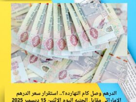 الدرهم وصل كام النهارده؟.. استقرار سعر الدرهم الإماراتي مقابل الجنيه اليوم الإثنين 15 ديسمبر 2025 33 الدرهم وصل كام النهارده؟.. استقرار سعر الدرهم الإماراتي مقابل الجنيه اليوم الإثنين 15 ديسمبر 2025