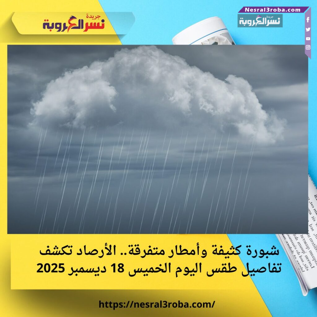 شبورة كثيفة وأمطار متفرقة.. الأرصاد تكشف تفاصيل طقس اليوم الخميس 18 ديسمبر 2025