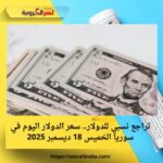 تراجع نسبي للدولار.. سعر الدولار اليوم في سوريا الخميس 18 ديسمبر 2025