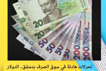 تحركات هادئة في سوق الصرف بدمشق.. الدولار واليورو يواصلان الصعود الطفيف