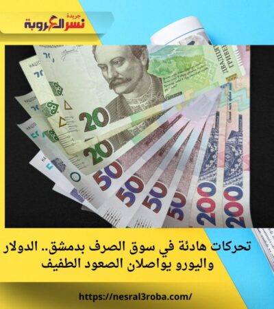 تحركات هادئة في سوق الصرف بدمشق.. الدولار واليورو يواصلان الصعود الطفيف