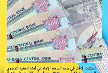 استقرار لافت في سعر الدرهم الإماراتي أمام الجنيه المصري اليوم السبت 27 ديسمبر 2025.. تعرف على الأسعار في البنوك