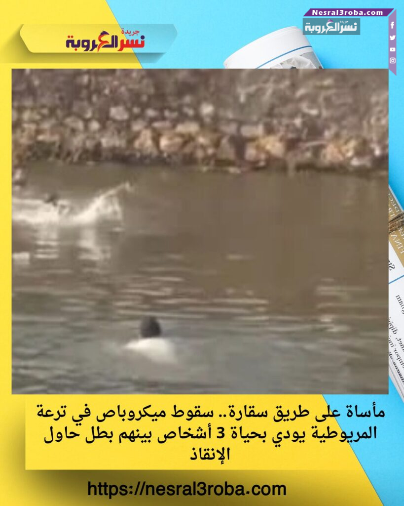 مأساة على طريق سقارة.. سقوط ميكروباص في ترعة المريوطية يودي بحياة 3 أشخاص بينهم بطل حاول الإنقاذ