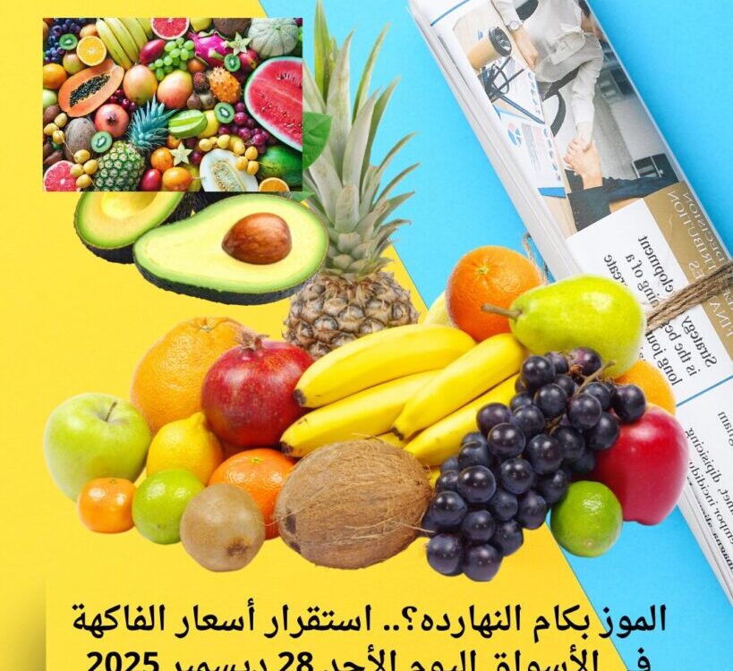الموز بكام النهارده؟.. استقرار أسعار الفاكهة في الأسواق اليوم الأحد 28 ديسمبر 2025