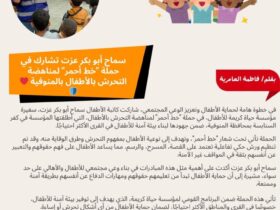 سماح أبو بكر عزت تشارك في حملة "خط أحمر" لمناهضة التحرش بالأطفال بالمنوفية ❤️🛡️