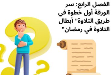 الفصل الرابع: سر الورقة أول خطوة في طريق التلاوة” أبطال التلاوة في رمضان”