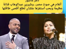 تامر عاشور: أنغام هي صوت مصر.. وشيرين عبدالوهاب فنانة عظيمة وبحب أستفزها علشان تطلع أقصى طاقتها