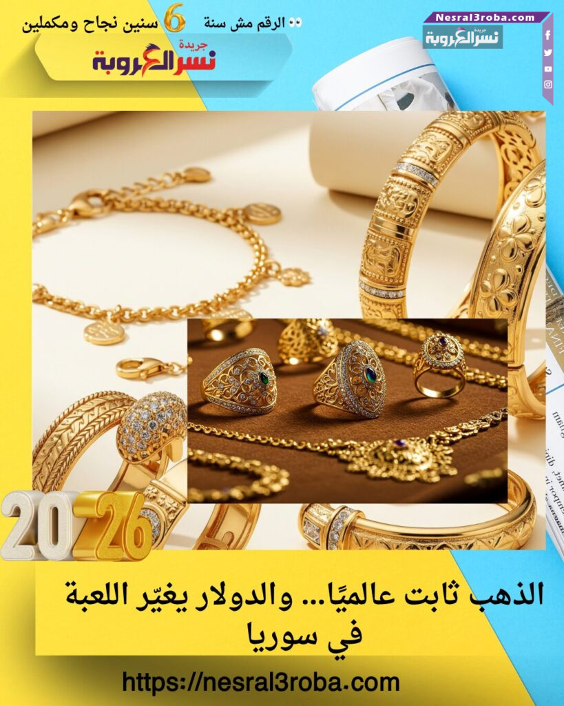 الذهب ثابت عالميًا… والدولار يغيّر اللعبة في سوريا 25 الذهب ثابت عالميًا… والدولار يغيّر اللعبة في سوريا