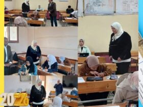 وكيل وزارة التعليم ببني سويف تواصل جولاتها الميدانية لمتابعة انتظام امتحانات نصف العام بالواسطى