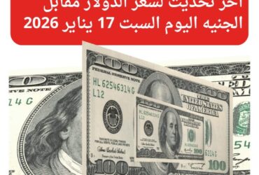 آخر تحديث لسعر الدولار مقابل الجنيه اليوم السبت 17 يناير 2026