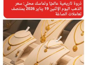 ذروة تاريخية عالميًا وتماسك محلي: سعر الذهب اليوم الإثنين 19 يناير 2026 بمنتصف تعاملات الصاغة