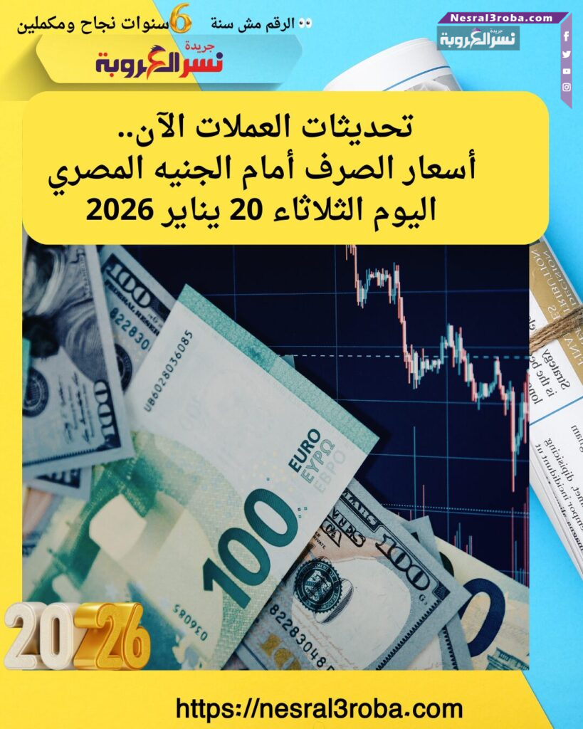 تحديثات العملات الآن.. أسعار الصرف أمام الجنيه المصري اليوم الثلاثاء 20 يناير 2026