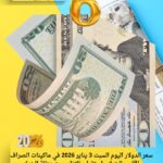 سعر الدولار اليوم السبت 3 يناير 2026 في ماكينات الصراف الآلي والبنوك.. استقرار بالتزامن مع عطلة البنوك